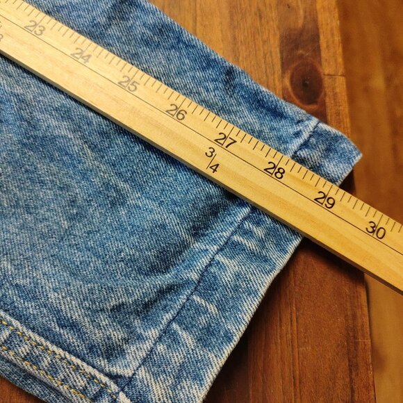 Vintage Daniel Women's Large Denim Jean Jacket Long Full Button Up Pockets 90's - Picture 12 of 12